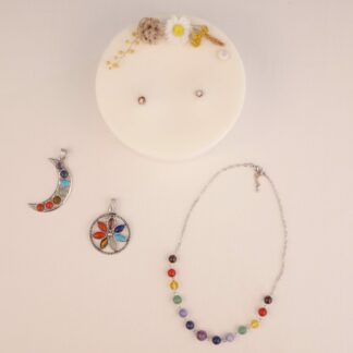 Bougies bijoux collier 7 chakras