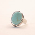 bougie bague howlite turquoise