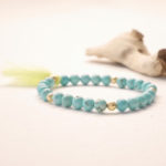 bougie bracelet aromathérapie turquoise