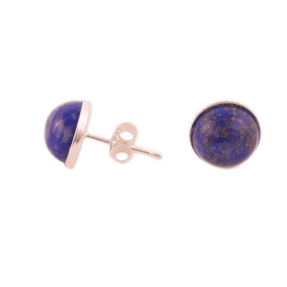 boucles d'oreilles puces argent lapis lazuli